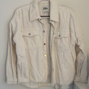 Zara Women's Off-White Corduroy Jacket